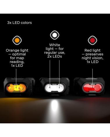 Frontale Discover Hybrid OD — Silva : lampe 500 lumens, étanche IP65, compatible batterie hybride et piles AAA