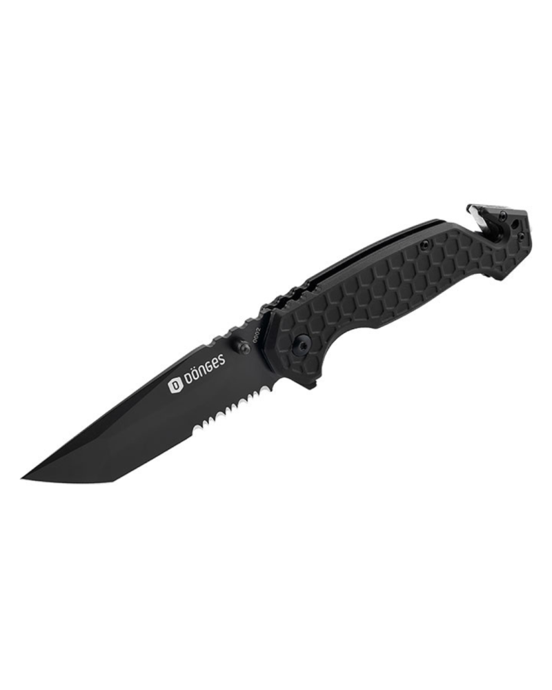 Böker Plus Basic Tactical Série Dönges 01DG003 — couteau pliant tactical lame Tanto 87 mm en 440A, manche aluminium noir,