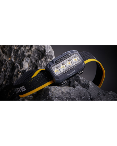 Lampe frontale Nitecore HA23 UHE Noire — 600 lumens, étanche IP68, hybride (AAA et Li-ion