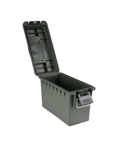 Boîte à munitions Cal.30 plastique vert Fosco Industries — étanche, empilable et résistante