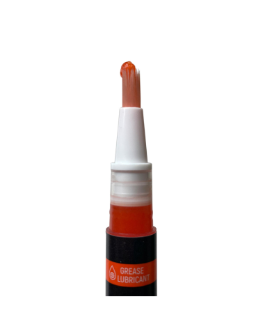 Stylo haute performance lubrifiant orange 4UAD entretien airsoft, formule PTFE et silicone, application de précision