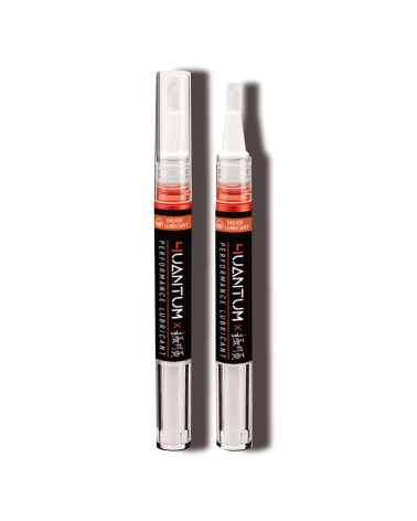 Stylo haute performance lubrifiant orange 4UAD entretien airsoft, formule PTFE et silicone, application de précision