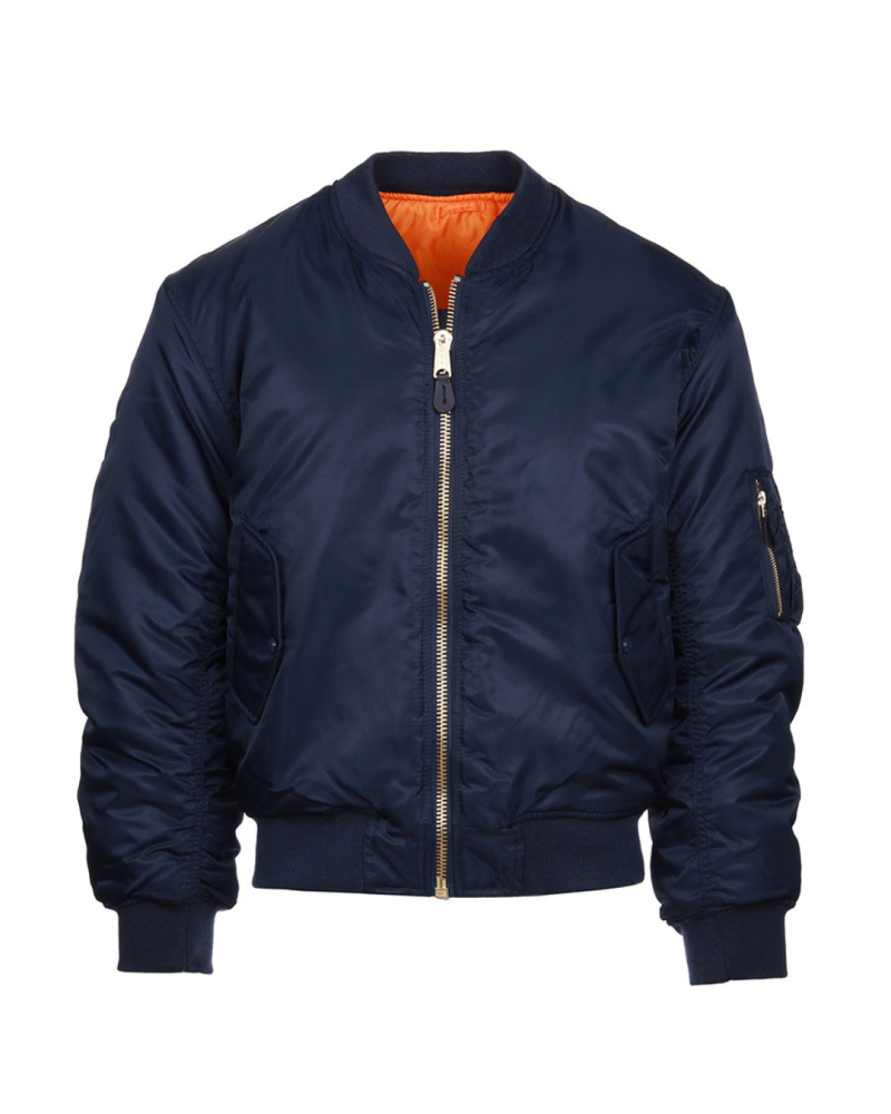 Veste Aviation MA-1 bleu navy Fostex Garments blouson aviateur chaud, robuste et confortable