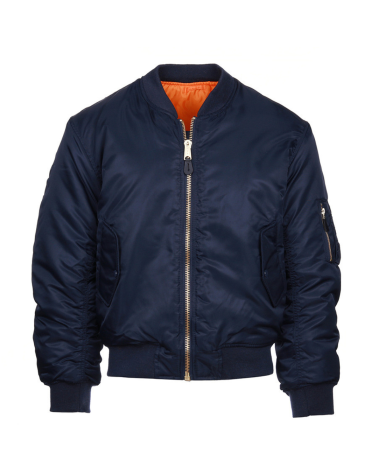 Veste Aviation MA-1 bleu navy Fostex Garments blouson aviateur chaud, robuste et confortable