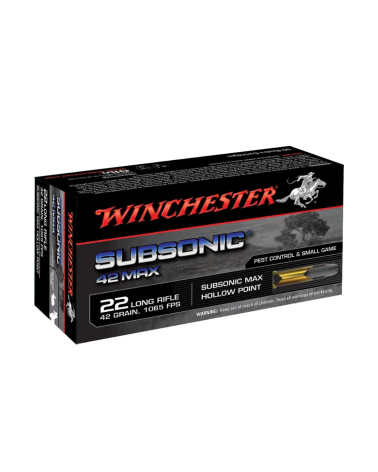 Cartouches .22LR Subsonic HP Winchester – Idéales pour le tir discret ou le contrôle des nuisibles