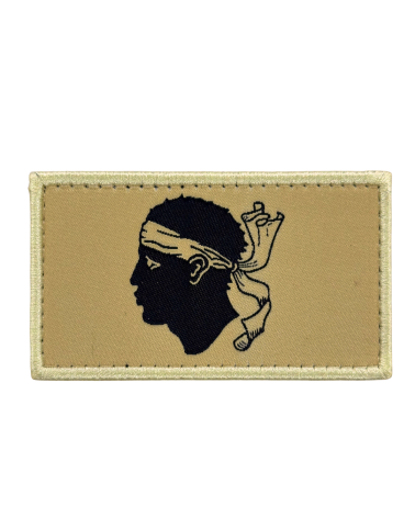 Patch tactique Drapeau Corse tan Reapers Armement patch tissé 5x8 cm avec dos velcro