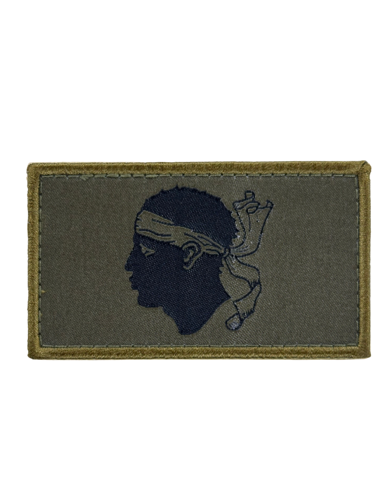 Patch tactique Drapeau Corse vert Reapers Armement patch tissé 5x8 cm avec dos velcro