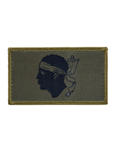 Patch tactique Drapeau Corse vert Reapers Armement patch tissé 5x8 cm avec dos velcro