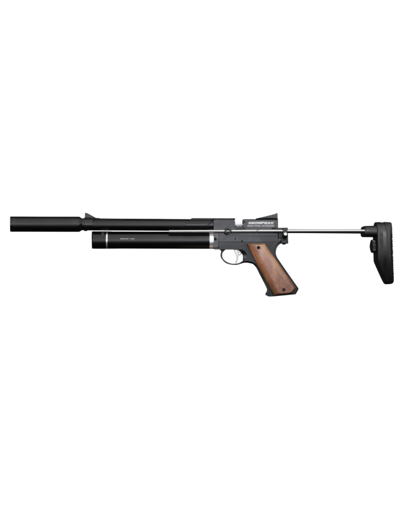 Pistolet PP750L PCP Snowpeak 4.5 mm 18 J pistolet convertible en carabine avec crosse télescopique