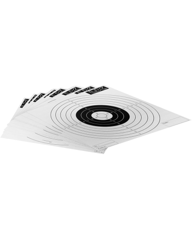 Lot de 100 cibles papier 14 x 14 cm UX — format compact ideal pour entrainement pistolet et carabine