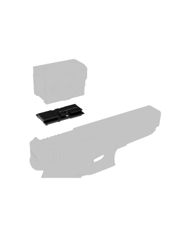 Platine adaptatrice MOS to VOD Vector Optics  plaque acier #45 usinée CNC, compatible SCRD-63 Frenzy
