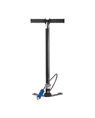 Pompe à mains Powair inox, manomètre antichoc 40 mm, connecteur M10x1 rapide, flexible 50 cm