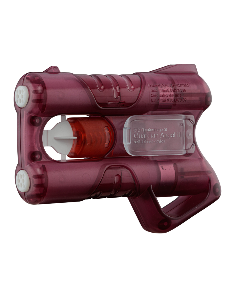 Guardian Angel III Rose Piexon — dispositif de défense personnelle non létal, 2 tirs pyrotechniques Piexol 400kS