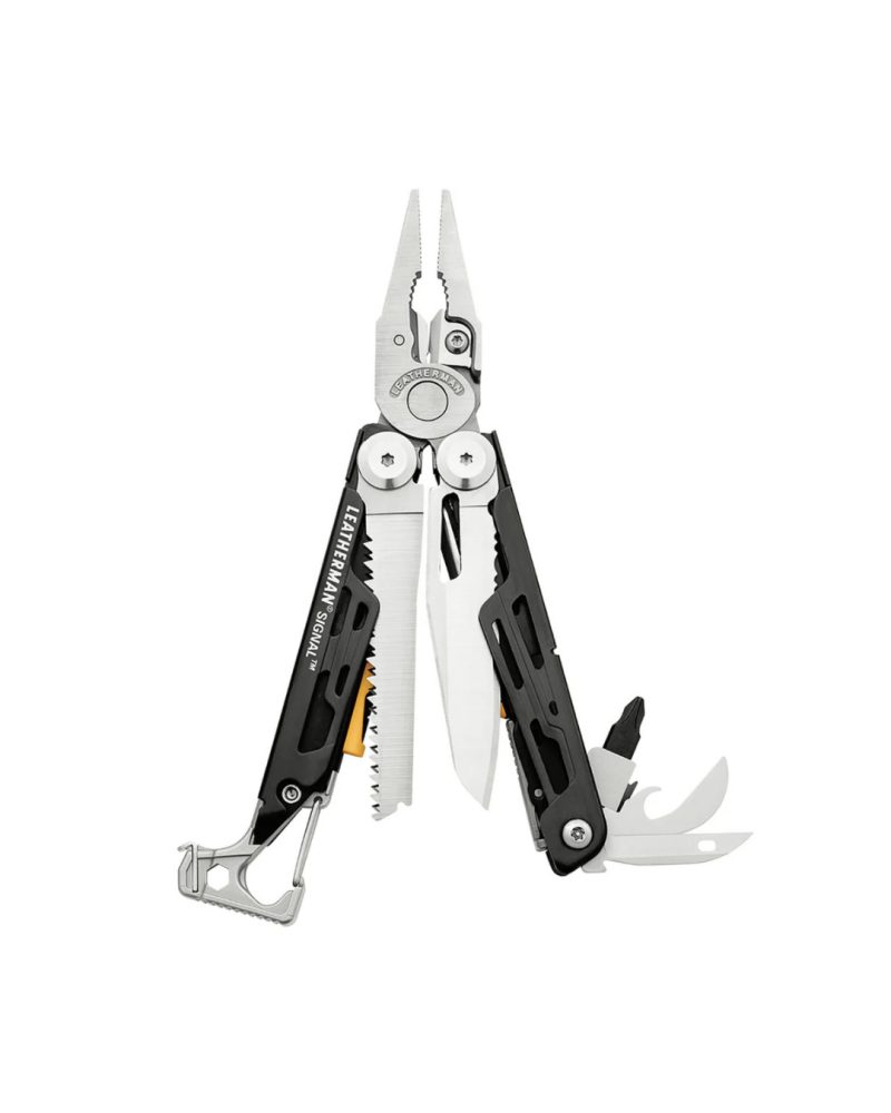 Leatherman Signal Black & Silver pince multi-outils survivaliste 19 fonctions en acier inox 420HC