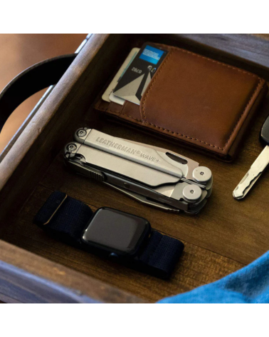 Pince Wave Stainless Leatherman multi outils 18 fonctions lame 2,92 po acier inoxydable 420HC ciseaux à ressort
