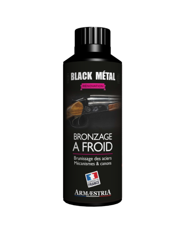 Bronzage à froid Black Metal 250ml Armaestria — brunissage des aciers pour armes