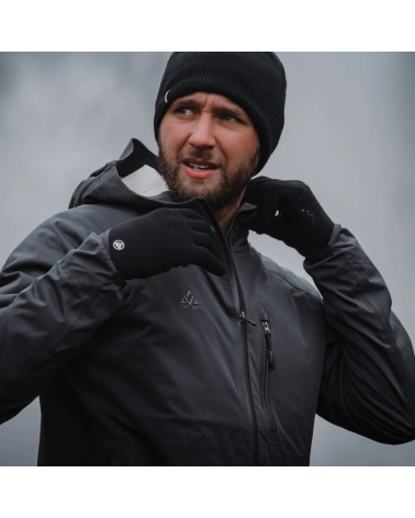 Bonnet Rainshell noir Verjari membrane imperméable et respirante, protection optimale contre pluie