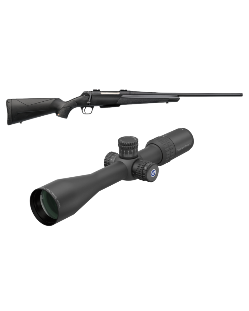 Pack Winchester XPR Composite 308 Win et lunette 6-24x50 FFP HD carabine filetée prête à recevoir optique