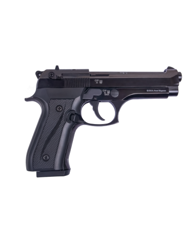 Pistolet d alarme Firat Magnum 9 mm PAK Ekol noir livré en mallette ABS avec canon fileté M9 et adaptateur lance fusée.