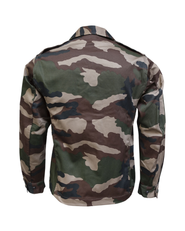 Veste F2 camouflage CE Opex — modèle armée française en tissu satin 265 g/m², résistante, renforcée
