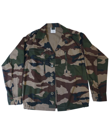 Veste F2 camouflage CE Opex — modèle armée française en tissu satin 265 g/m², résistante, renforcée
