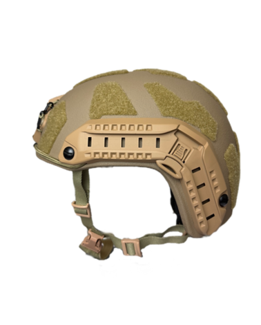 Casque balistique Hagor NIJ IIIA sable — protection 3A, rails tactiques, support JVN et rembourrage intérieur