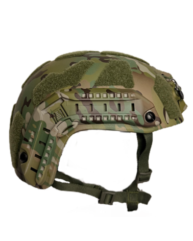 Casque balistique Hagor NIJ IIIA Multicam protection 3A, rails tactiques, support JVN et rembourrage intérieur