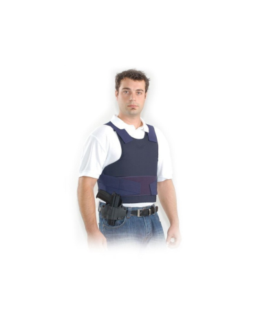 Housse de gilet pare-balles port discret LPSA Le Protecteur bleu marine confort 3D, respirabilité Mesh et fabrication française.