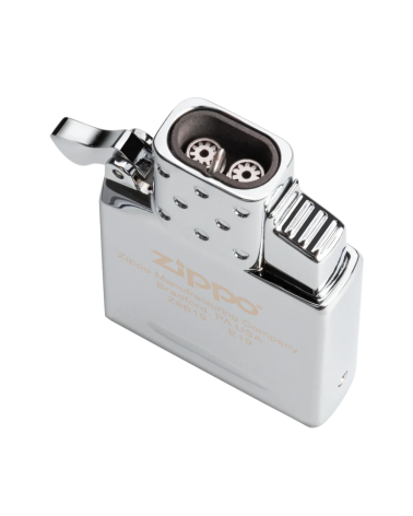 Insert Zippo tempête double flamme bleue rechargeable au butane, allumage piézo, compatible boîtiers Zippo standards