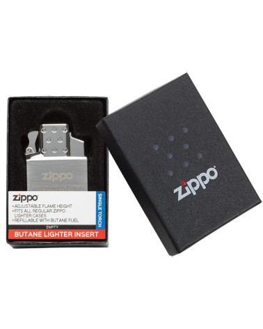 Insert Zippo tempête simple flamme bleue  rechargeable au butane, allumage piézo, compatible boîtiers Zippo standards