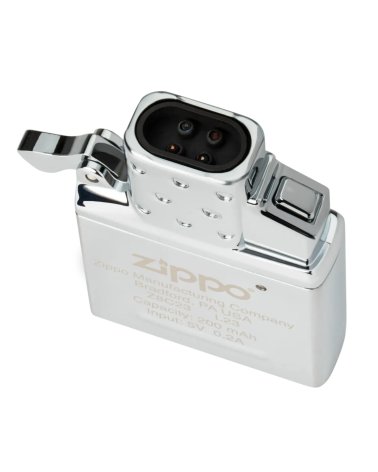 Insert Zippo rechargeable double arc flamme plasma sans vent, rechargeable USB-C, compatible boîtiers standards