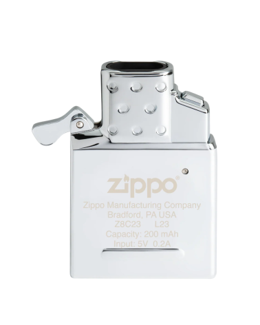 Insert Zippo rechargeable double arc flamme plasma sans vent, rechargeable USB-C, compatible boîtiers standards