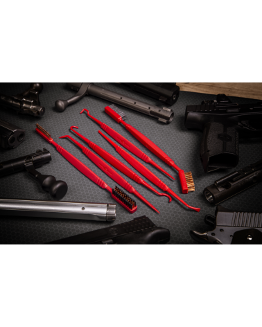 Set de nettoyage Pics et Brosses Accu-Grip Real Avid tiges et brosses en résine, nylon et bronze