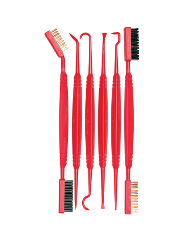 Set de nettoyage Pics et Brosses Accu-Grip Real Avid tiges et brosses en résine, nylon et bronze