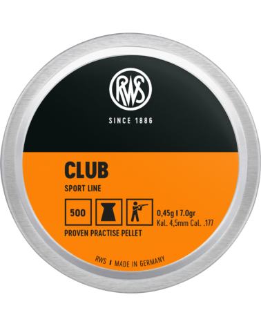 Boîte de plombs RWS Club 4,5 mm 0,45 g x500