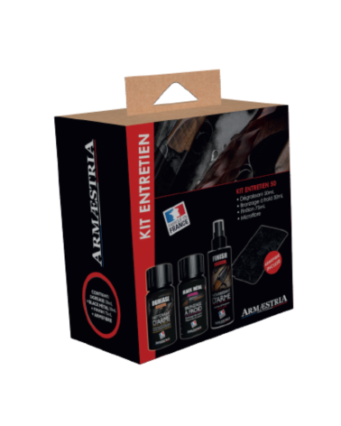 Kit d'entretien Armaestria, 250ml et 200ml de contenue, nettoyant et entretien d'armes pour les professionnels