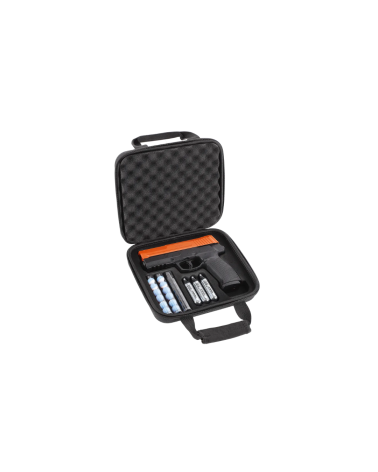 Pack P2P Secure 68P .68 Umarex marqueur CO2 6 coups 16 J, Quick-Piercing, livré en mallette avec billes poivre, craie