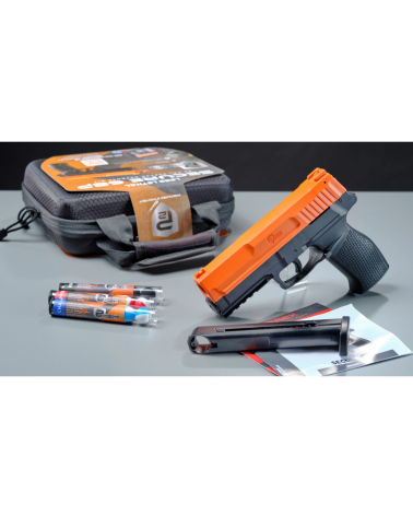 Pack P2P Secure 68P .68 Umarex marqueur CO2 6 coups 16 J, Quick-Piercing, livré en mallette avec billes poivre, craie