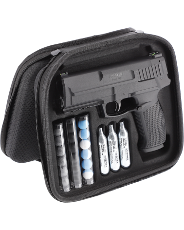 Pack T4E Impax P68 .68 Umarex marqueur CO2 6 coups 16 J, Quick-Piercing, livré en mallette avec billes caoutchouc