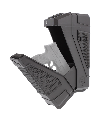 Casier Quick Access Safe à accès empreinte, code ou clé, mousse personnalisable pour marqueurs P2P et sprays de défense