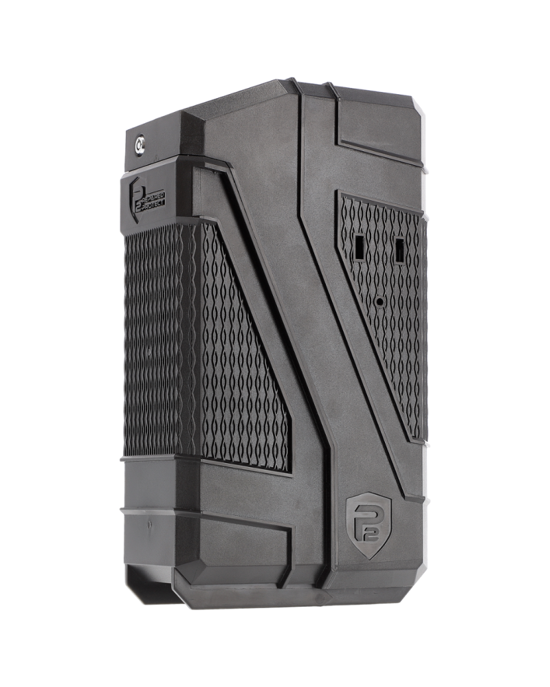 Casier Quick Access Safe à accès empreinte, code ou clé, mousse personnalisable pour marqueurs P2P et sprays de défense