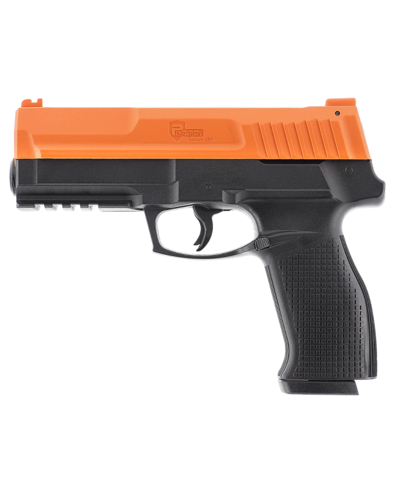 Pack P2P Secure 68P .68 Umarex marqueur CO2 6 coups 16 J, Quick-Piercing, livré en mallette avec billes poivre, craie