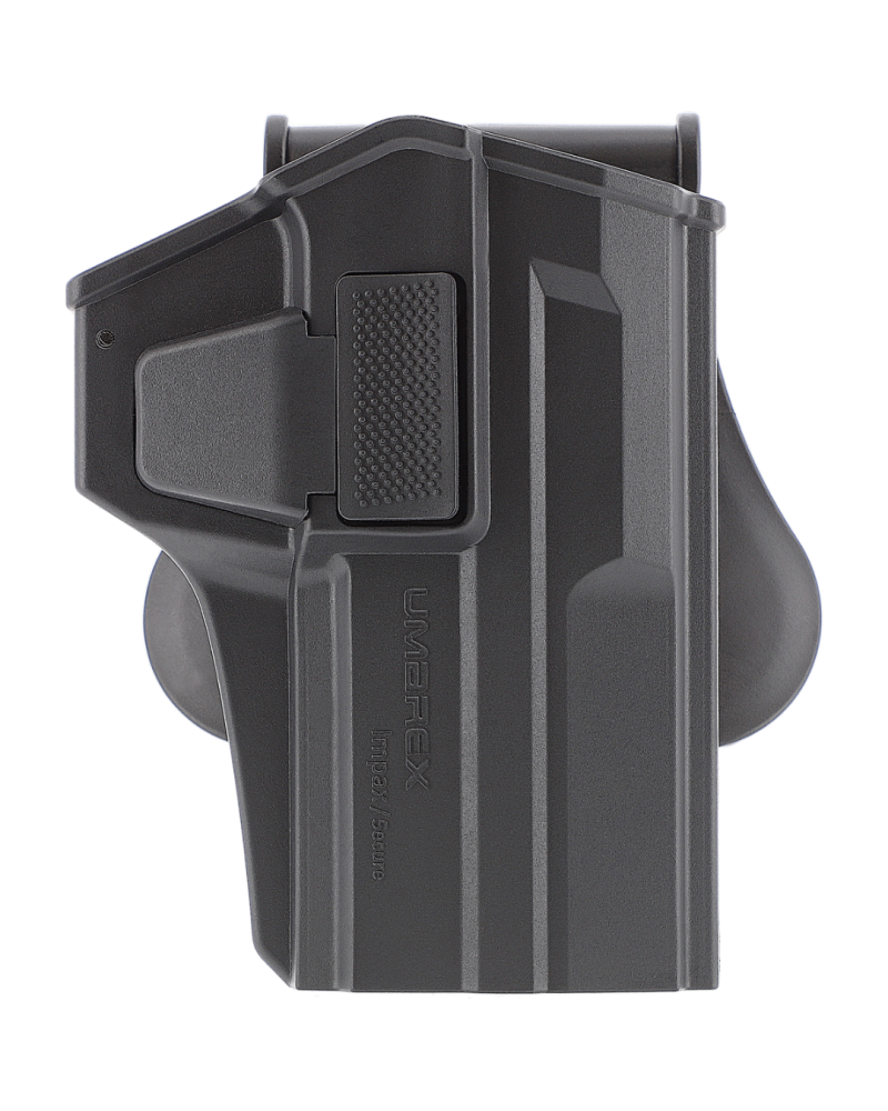 Holster droitier pour P2P Secure 68P / T4E Impax P68 coque Kydex, rétention réglable, montage ceinture et MOLLE inclus.