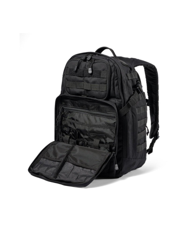 Sac à dos Rush 24 2.0 noir 5.11 Tactical — sac tactique 37L en nylon 1050D DWR avec poches multiples