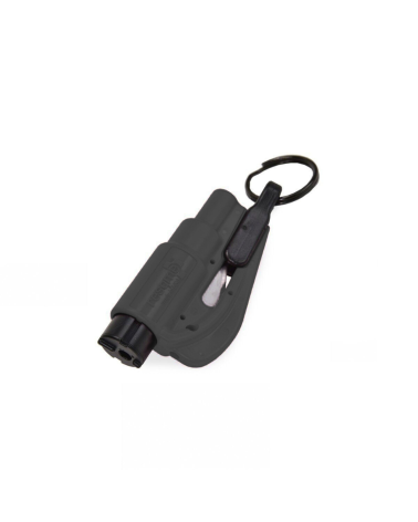 Brise-vitre coupe sangle noir Resqme — outil compact et léger 2 en 1 pour couper ceinture de sécurité et briser