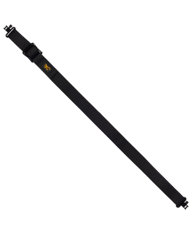 Bretelle All Season Web noire Browning bandoulière réglable 52 à 70 cm, confortable et résistante pour porter