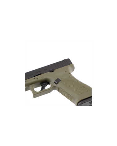 Réplique Umarex Glock 17 Gen5 CO2 BB 4.5 mm Battlefield Green avec culasse métal noire et effet blowback