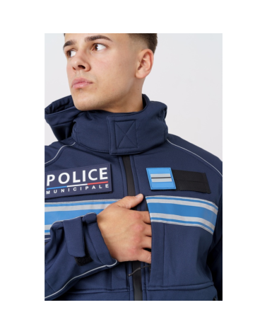 Veste Softshell Iron Police Municipale bande gitane DMB Uniform — veste professionnelle coupe vent déperlante