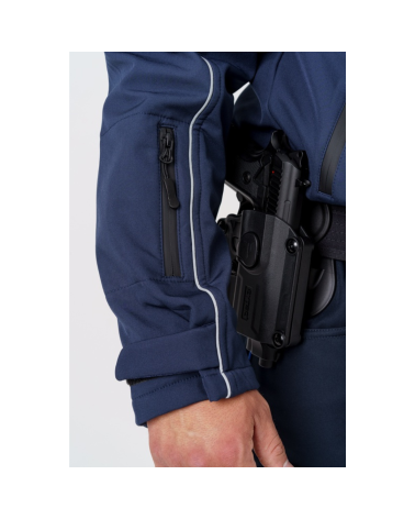 Veste Softshell Iron Police Municipale bande gitane DMB Uniform — veste professionnelle coupe vent déperlante