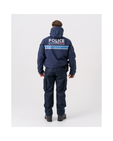 Veste Softshell Iron Police Municipale bande gitane DMB Uniform — veste professionnelle coupe vent déperlante